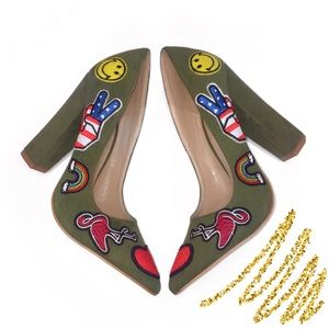 Lola Shoetique Perfect Fix Patch Work Heel Size 7